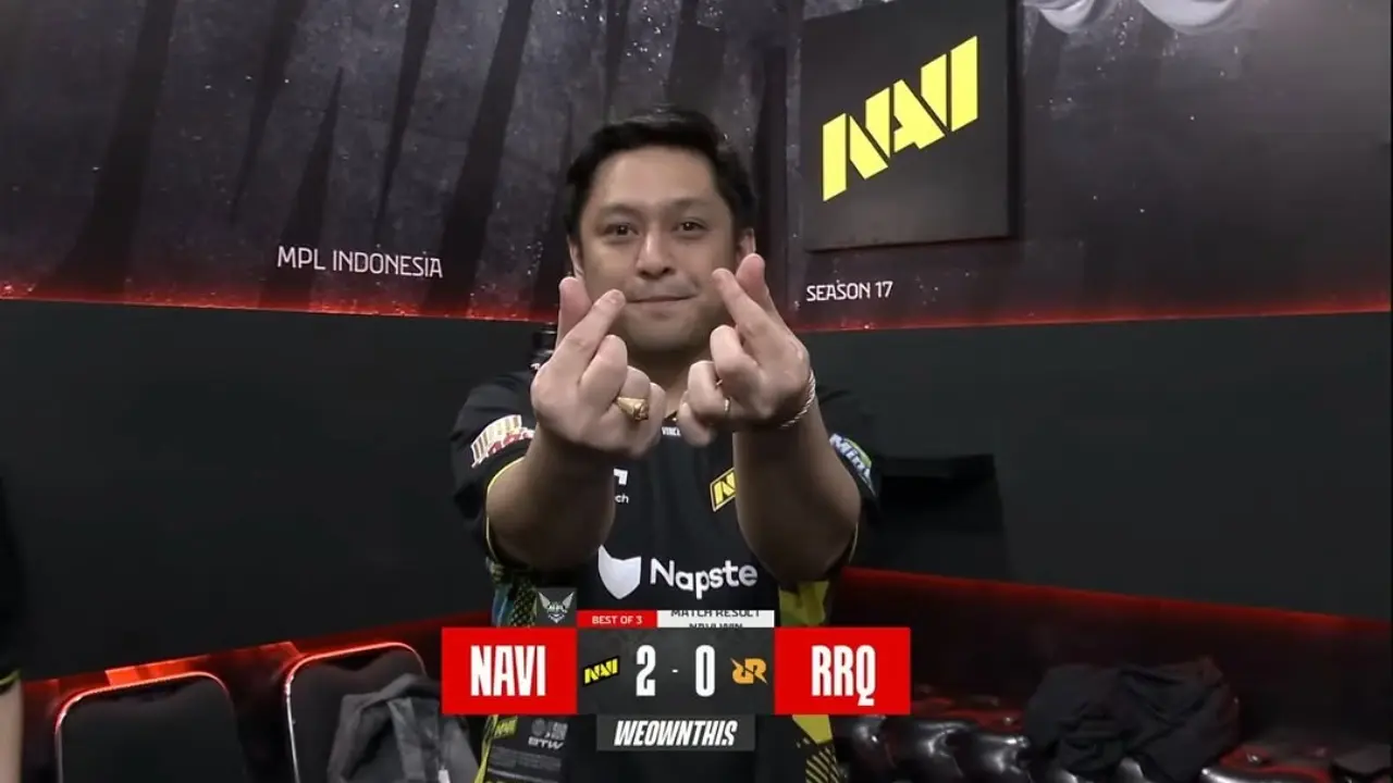 Navi Bekuk RRQ 2-0 di MPL ID S17 Berkat Draft Cerdas Coach Ynot