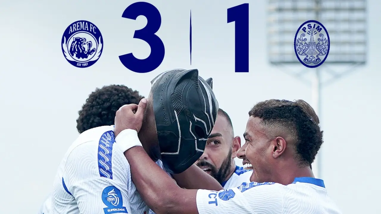 Hasil Liga Super Indonesia Arema Fc Raih Kemenangan Penting Atas Psim Yogyakarta Dengan Skor Meyakinkan 3 1
